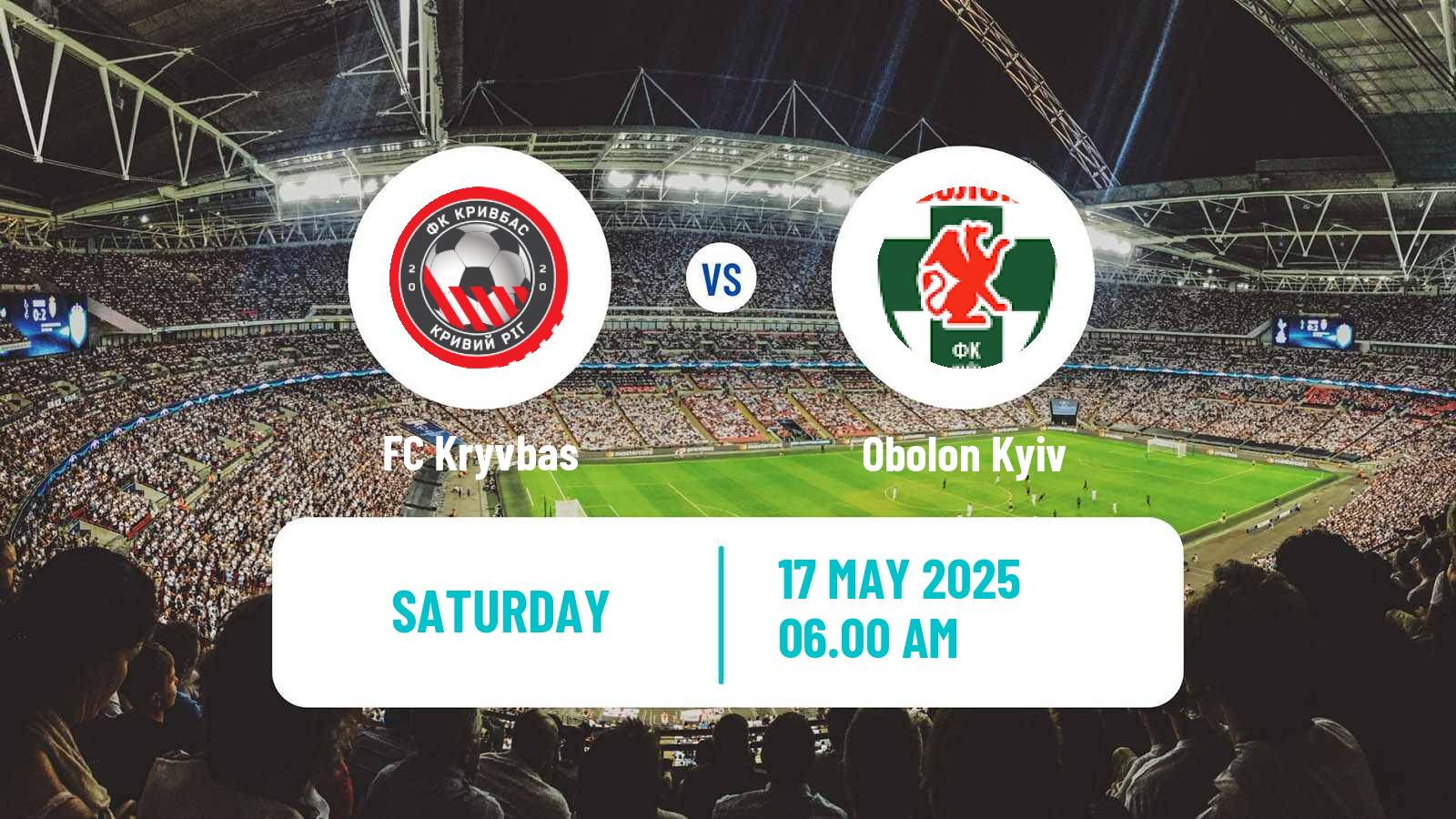 Soccer Ukrainian Premier League Kryvbas - Obolon