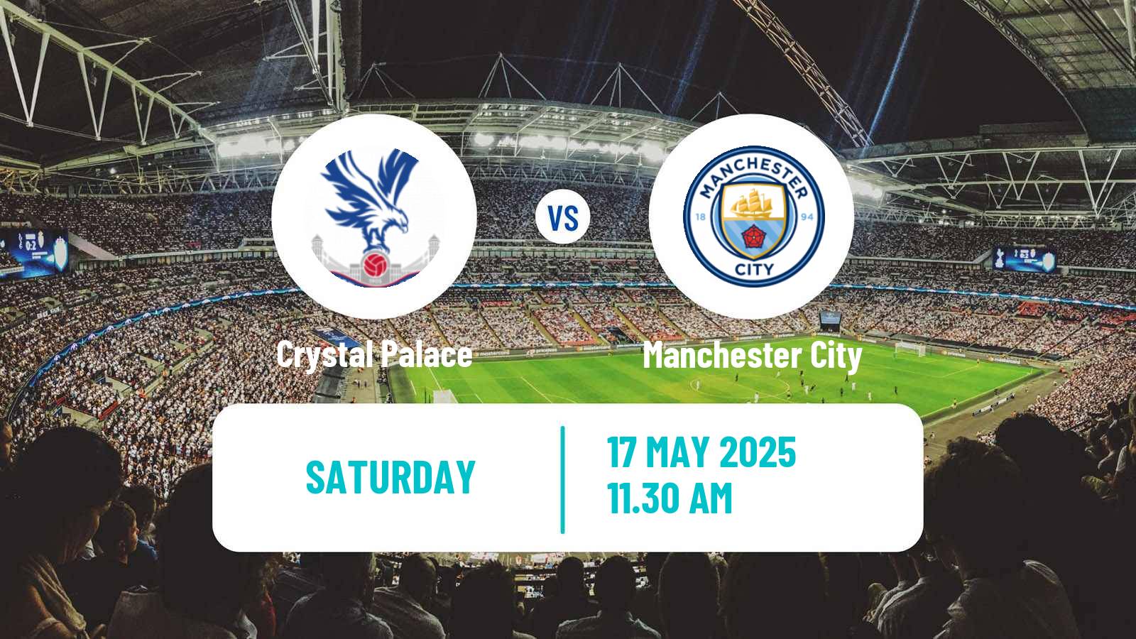 Soccer English FA Cup Crystal Palace - Manchester City
