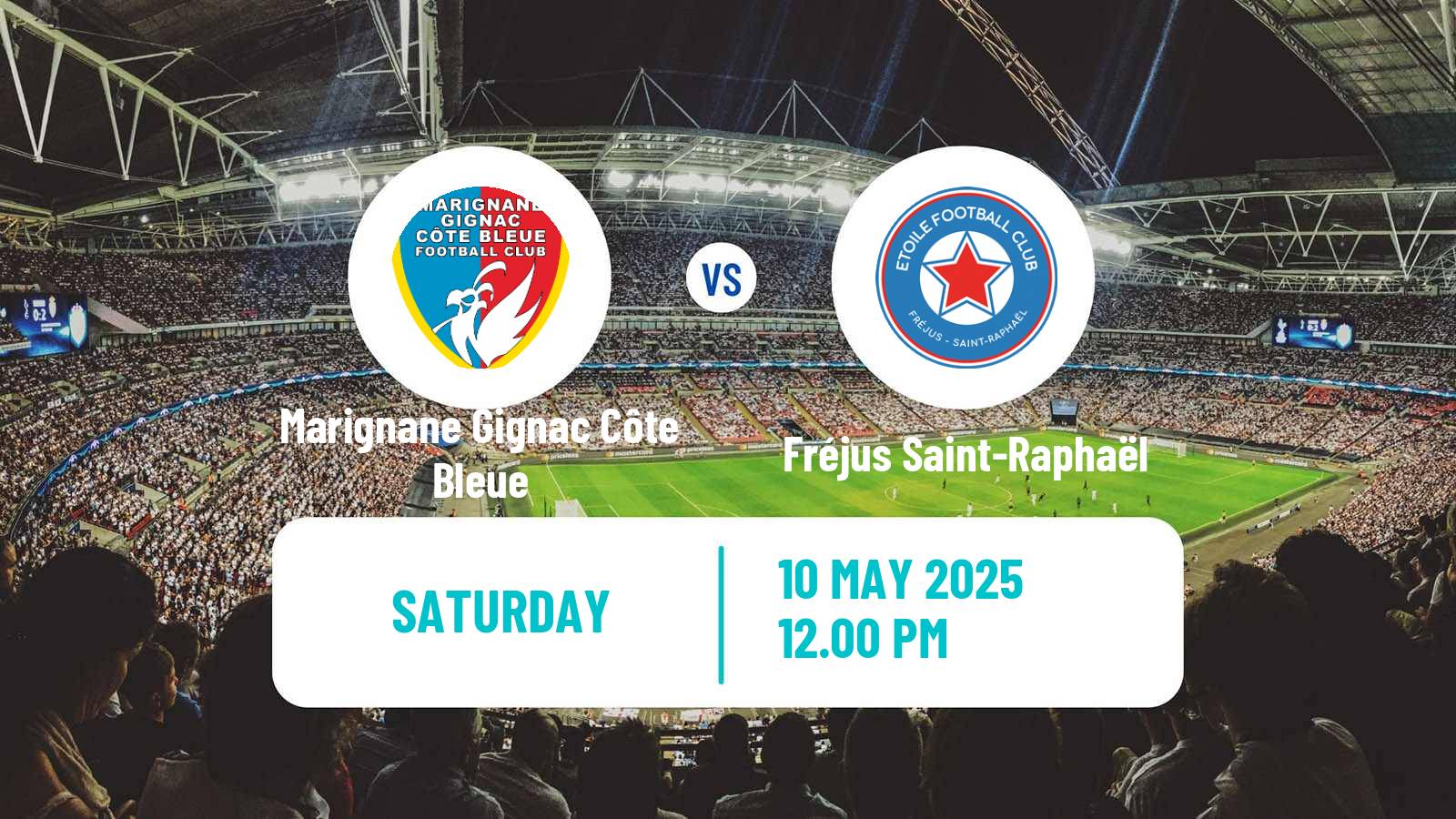 Soccer French National 2 - Group A Marignane Gignac Côte Bleue - Fréjus Saint-Raphaël