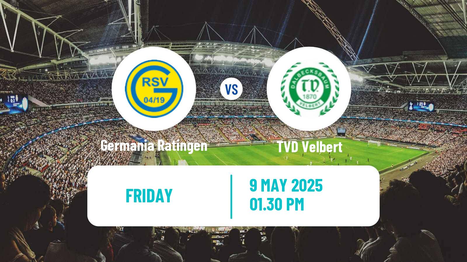 Soccer German Oberliga Niederrhein Germania Ratingen - TVD Velbert