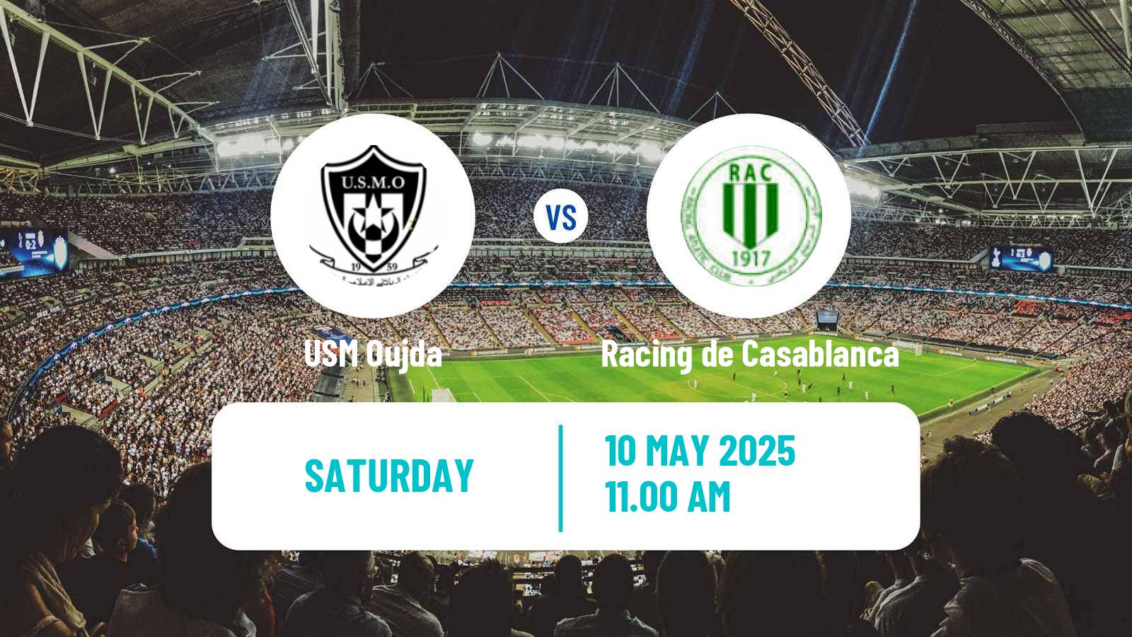 Soccer Moroccan Botola 2 USM Oujda - Racing de Casablanca