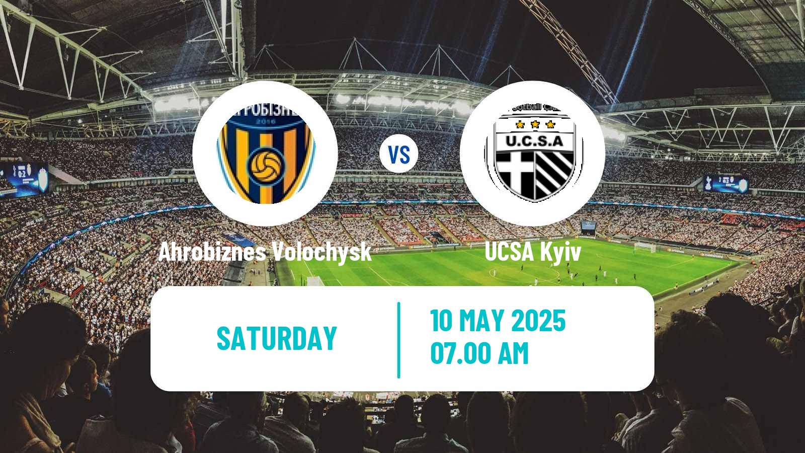 Soccer Ukrainian Persha Liga Ahrobiznes Volochysk - UCSA