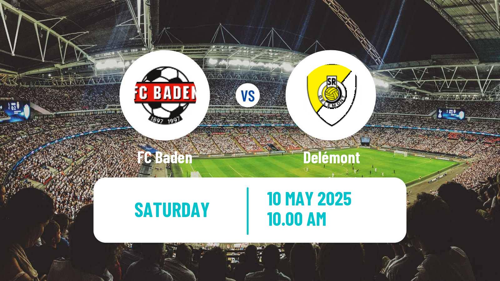 Soccer Swiss Promotion League Baden - Delémont