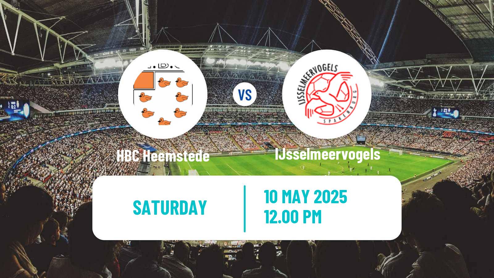 Soccer Dutch Derde Divisie HBC Heemstede - IJsselmeervogels