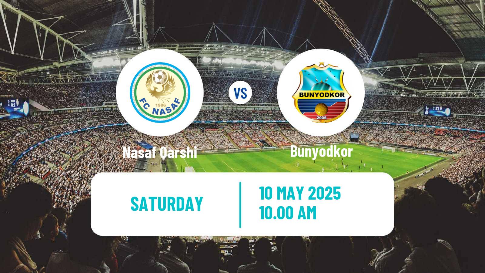 Soccer Uzbek League Nasaf Qarshi - Bunyodkor
