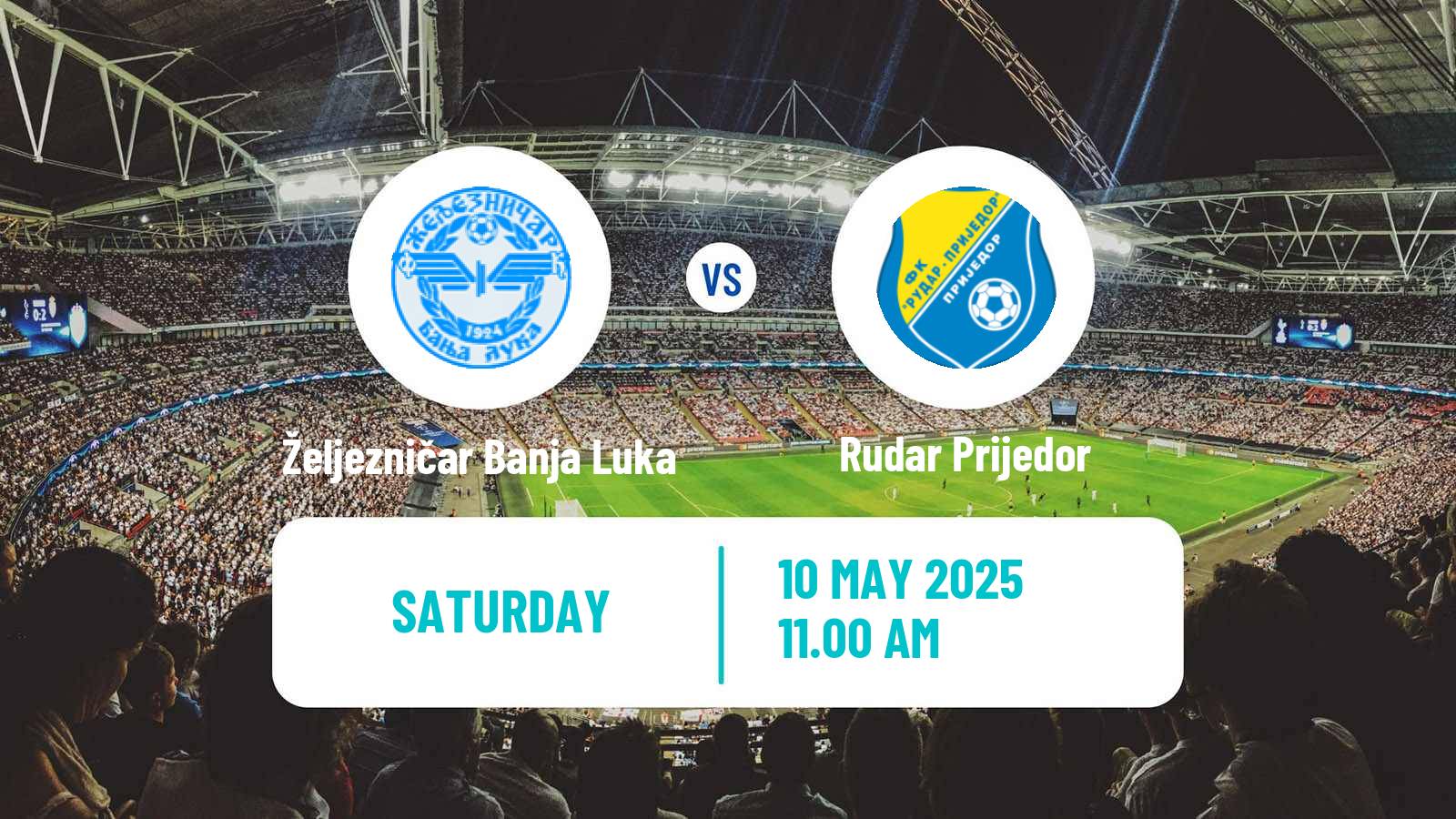 Soccer Bosnian Prva Liga RS Željezničar Banja Luka - Rudar Prijedor