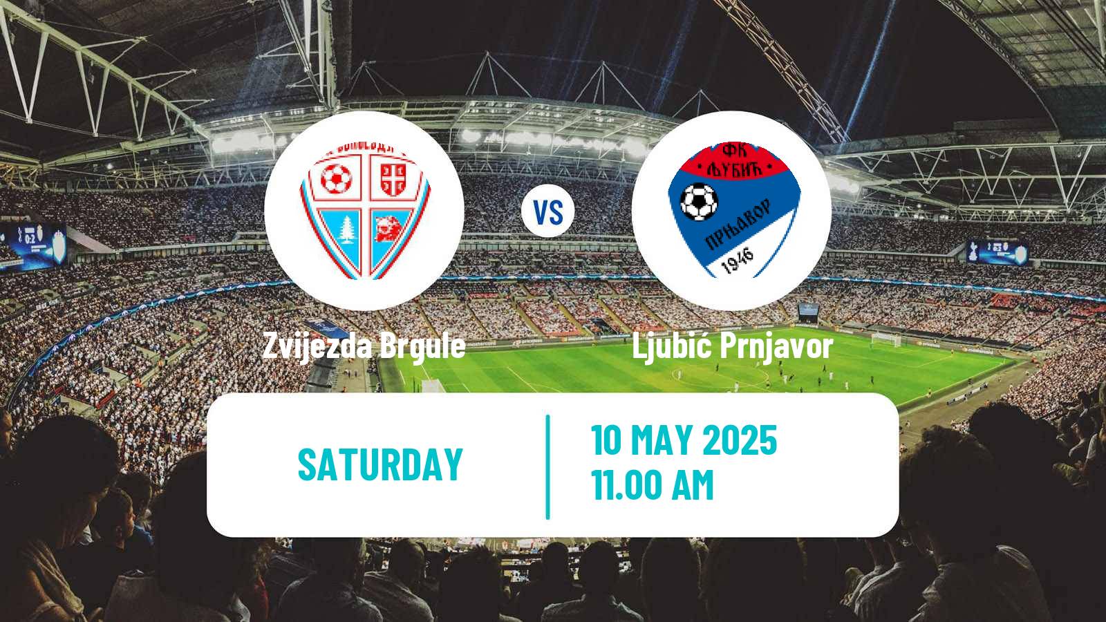 Soccer Bosnian Prva Liga RS Zvijezda Brgule - Ljubić Prnjavor