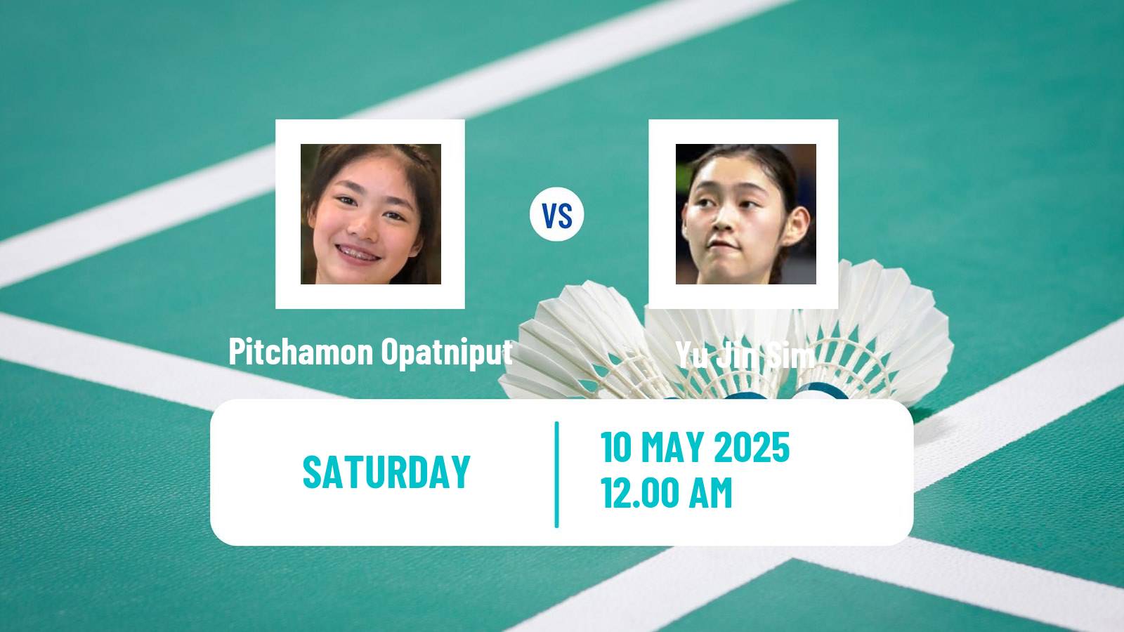 Badminton BWF World Tour Taipei Open Women Pitchamon Opatniput - Yu Jin Sim