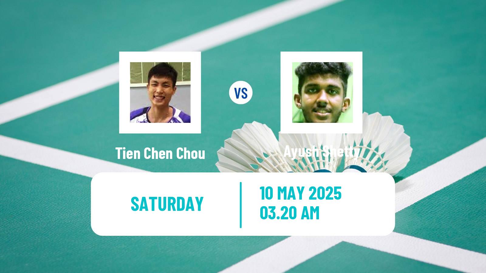 Badminton BWF World Tour Taipei Open Men Tien Chen Chou - Ayush Shetty