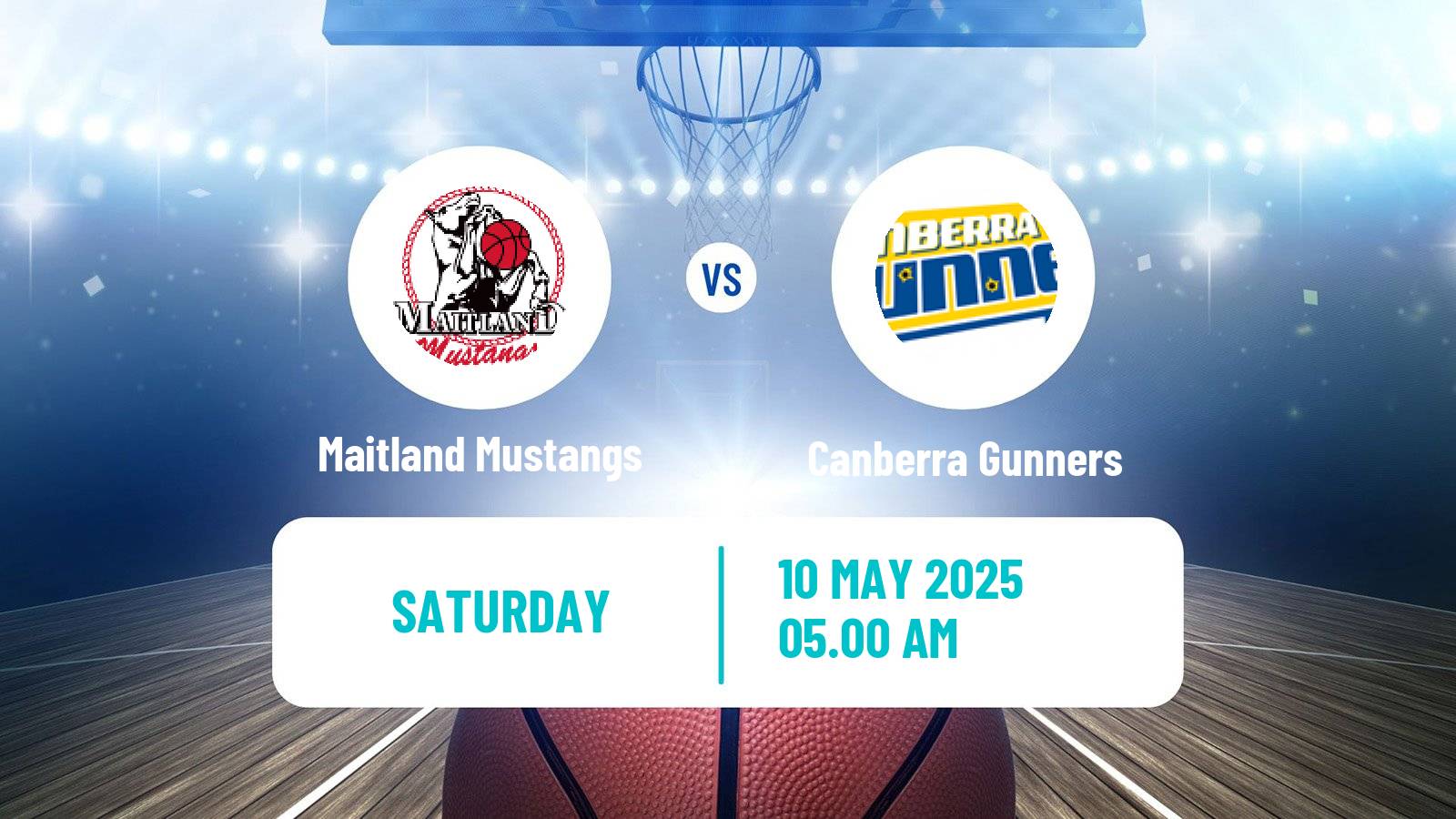 Basketball Australian NBL1 East Maitland Mustangs - Canberra Gunners