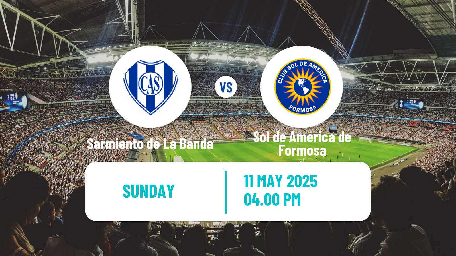 Soccer Argentinian Torneo Federal Sarmiento de La Banda - Sol de América de Formosa