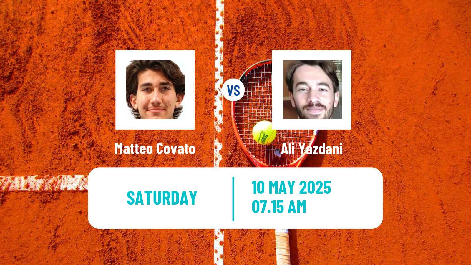 Tennis ITF M15 Tehran Men Matteo Covato - Ali Yazdani