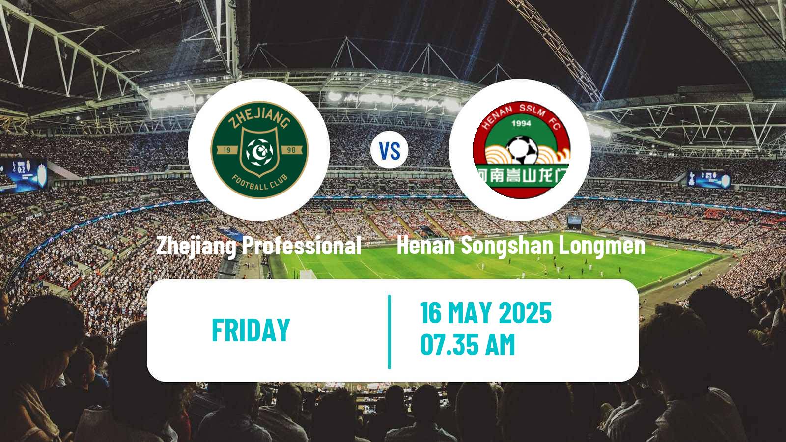 Soccer Chinese Super League Zhejiang Professional - Henan Songshan Longmen