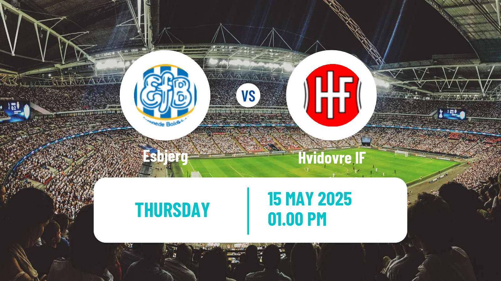 Soccer Danish 1 Division Esbjerg - Hvidovre