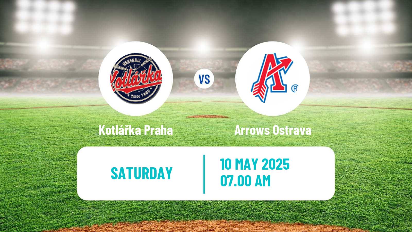 Baseball Czech Extraliga Baseball Kotlářka Praha - Arrows Ostrava