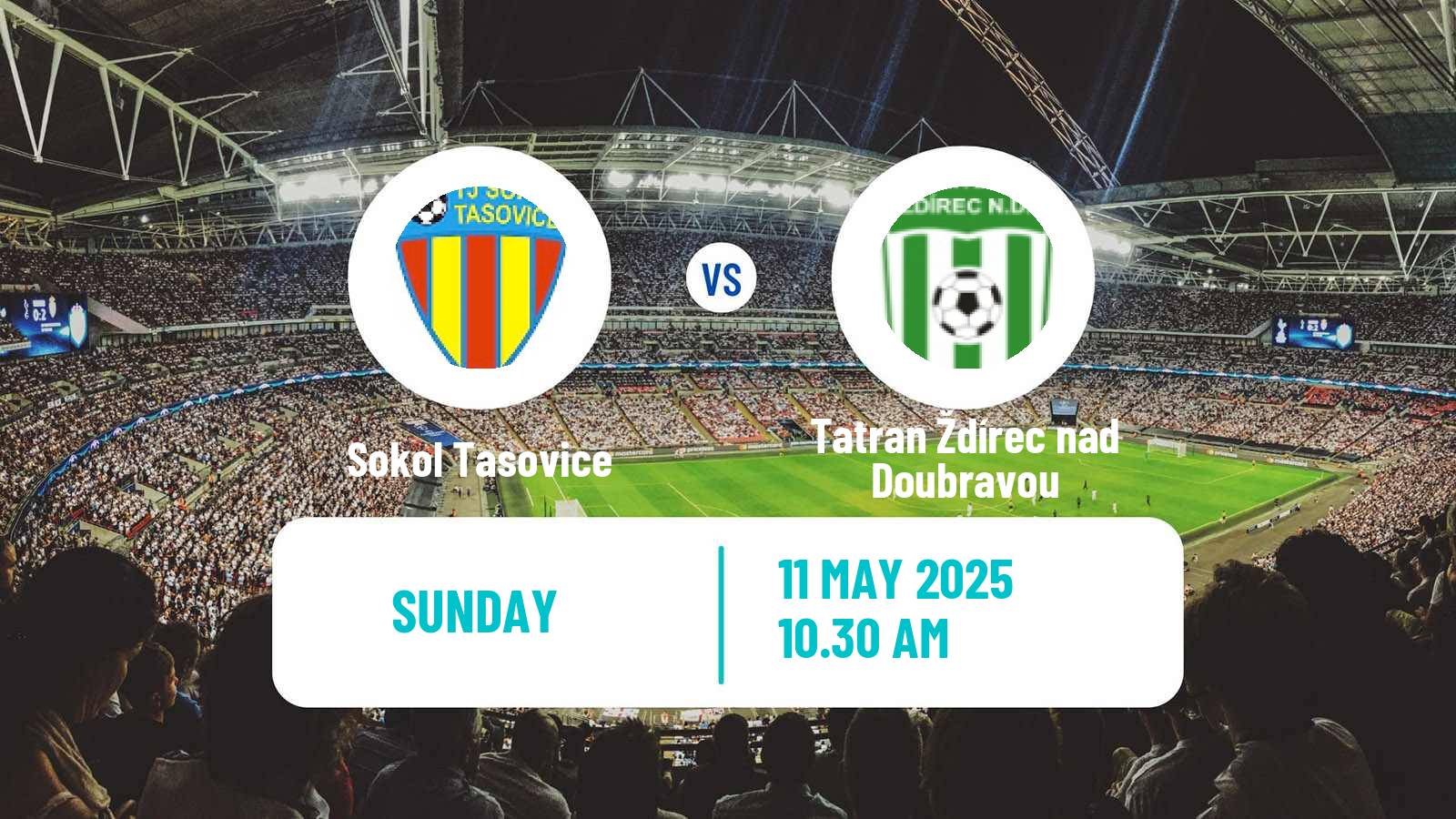 Soccer Czech Division D Sokol Tasovice - Tatran Ždírec nad Doubravou