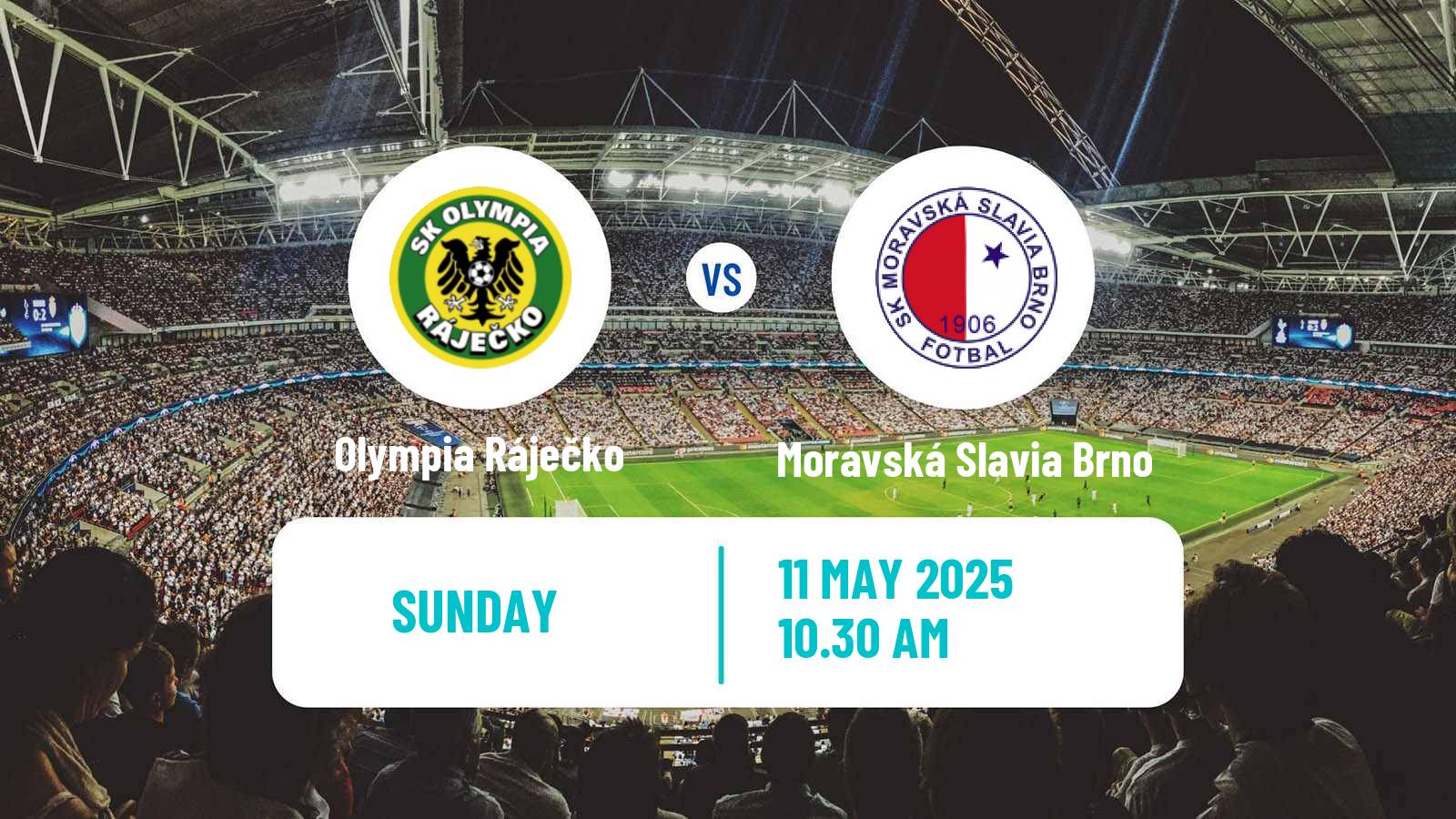 Soccer Czech Jihomoravsky KP Olympia Ráječko - Moravská Slavia Brno