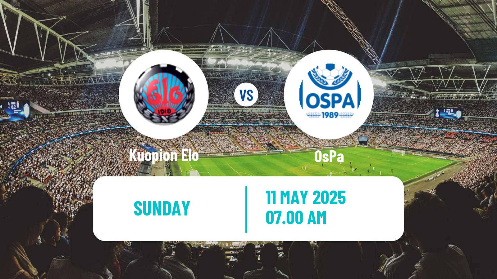 Soccer Finnish Kakkonen Group C Kuopion Elo - OsPa