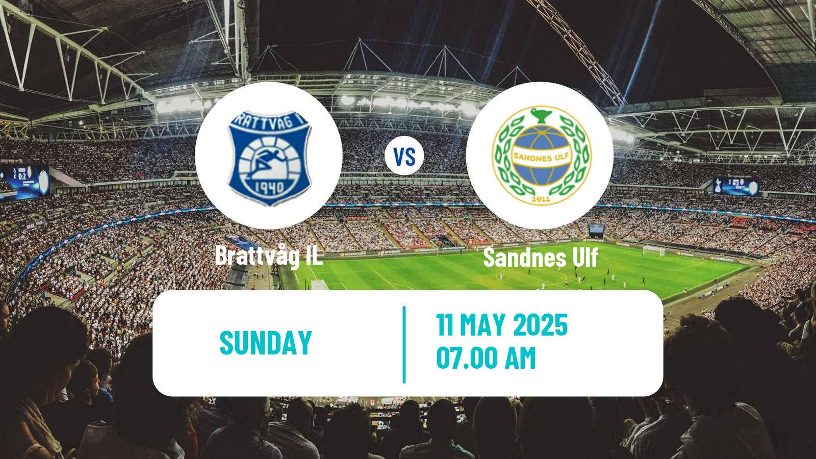Soccer Norwegian Division 2 - Group 1 Brattvåg - Sandnes Ulf