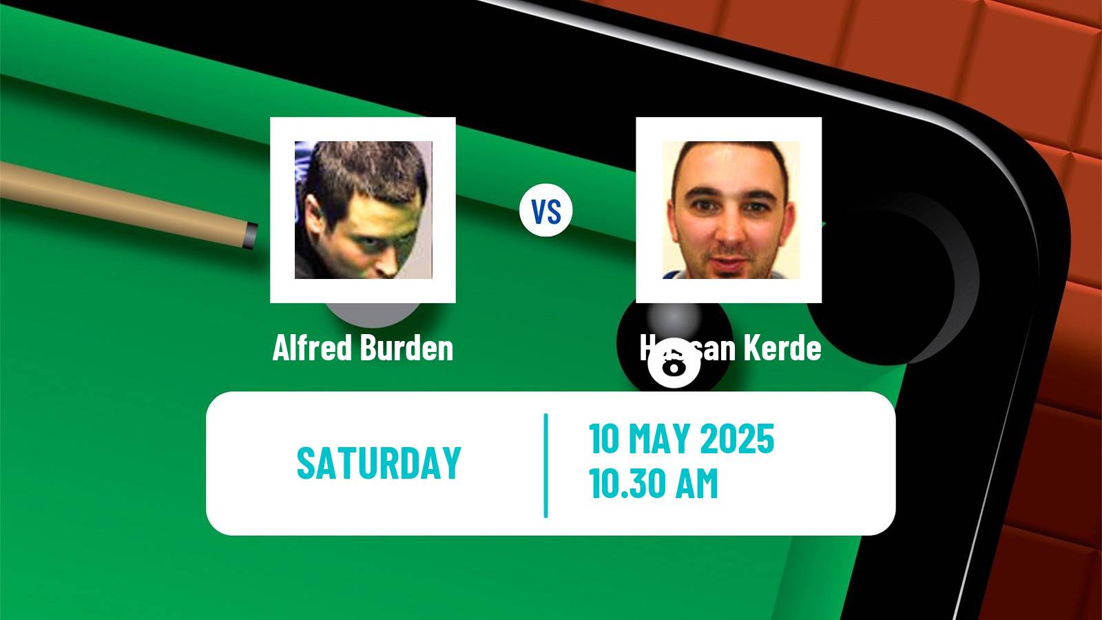 Snooker World Senior Championship Alfred Burden - Hassan Kerde