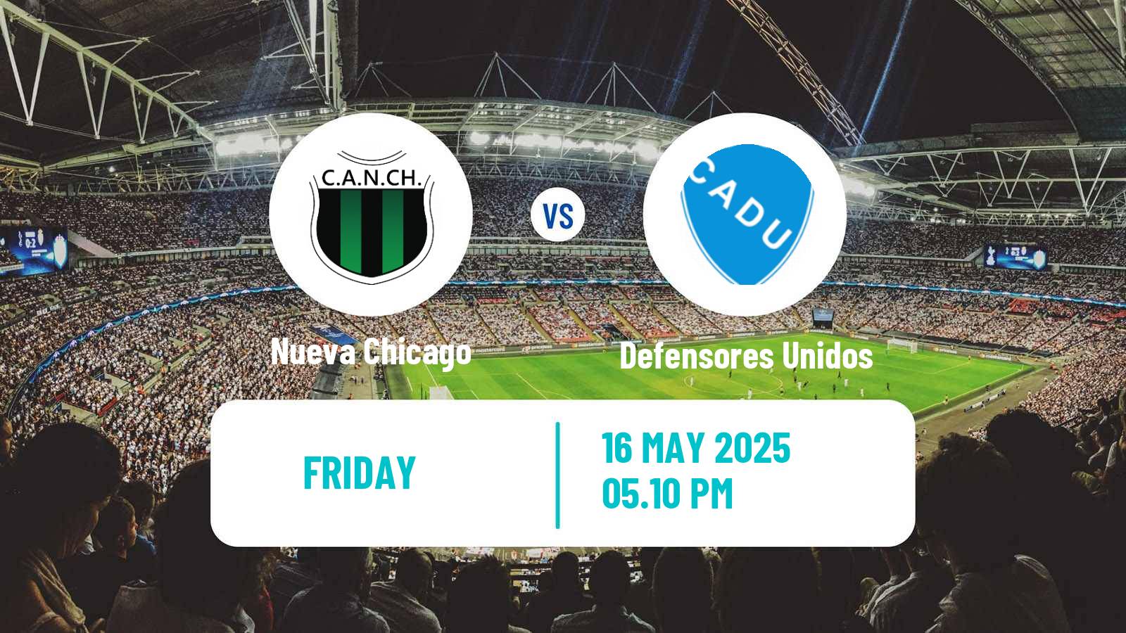 Soccer Argentinian Primera Nacional Nueva Chicago - Defensores Unidos