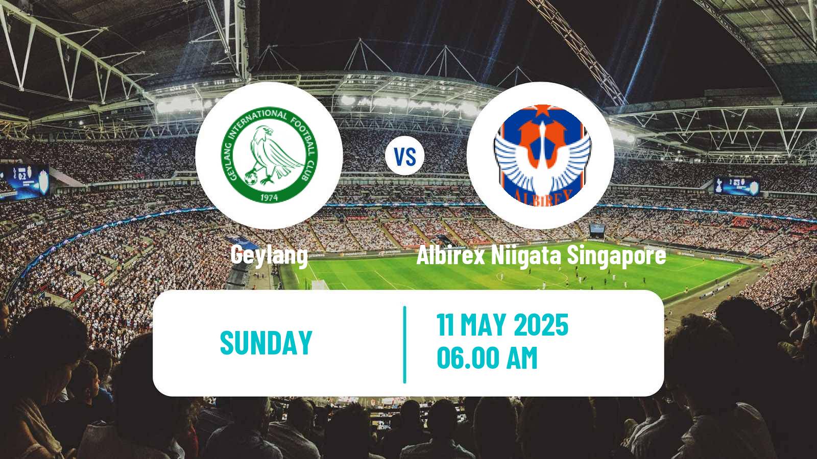 Soccer Singapore Premier League Geylang - Albirex Niigata Singapore