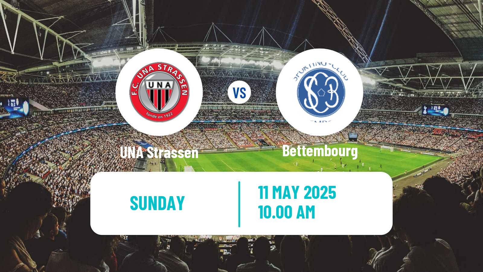 Soccer Luxembourg National Division UNA Strassen - Bettembourg