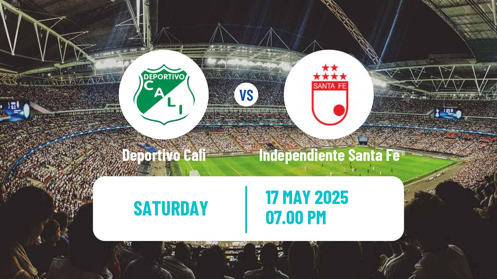 Soccer Colombian Primera A Deportivo Cali - Independiente Santa Fe