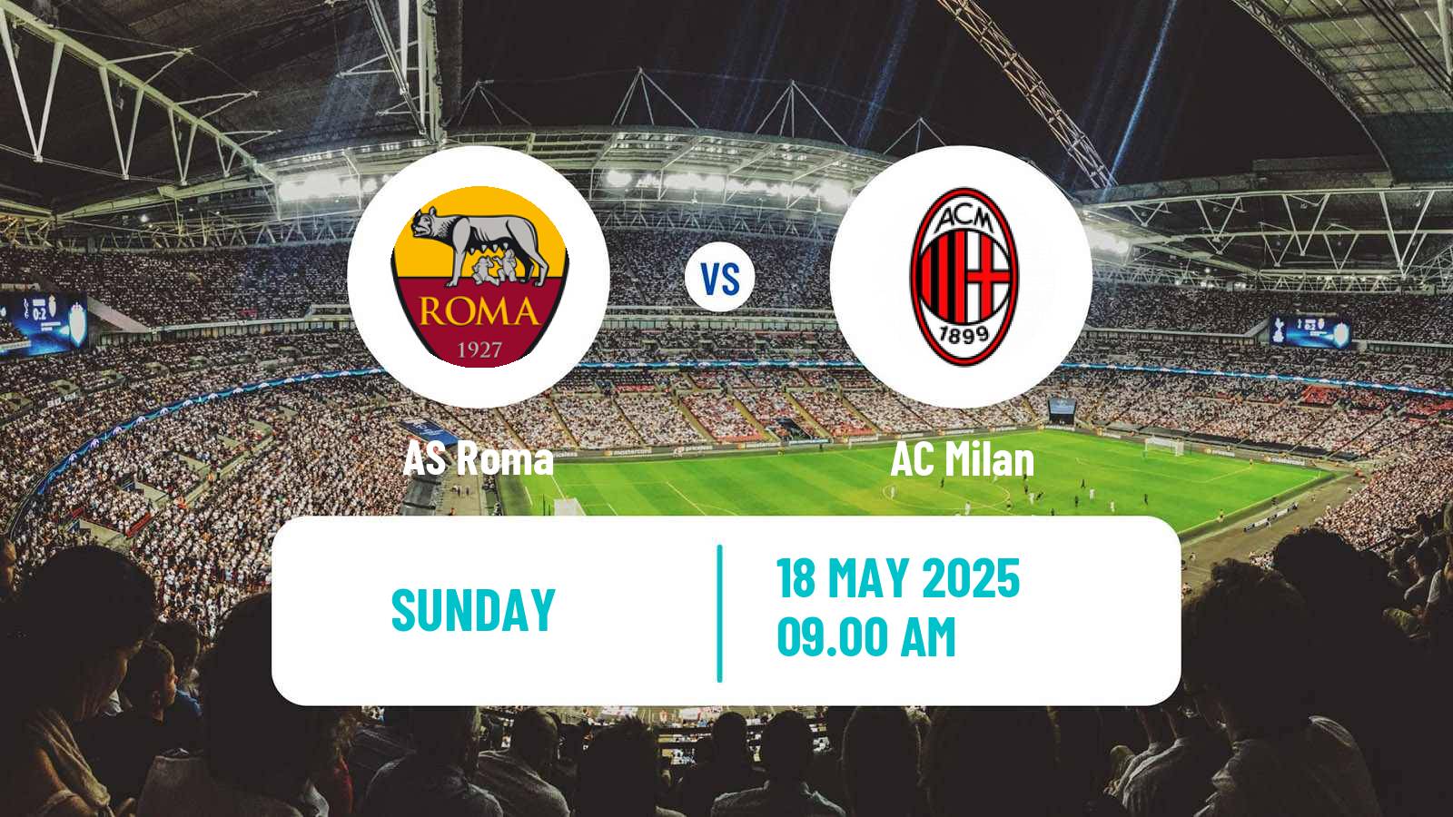 Soccer Italian Serie A Roma - Milan