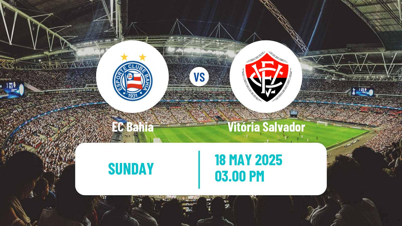 Soccer Brazilian Serie A Bahia - Vitória Salvador