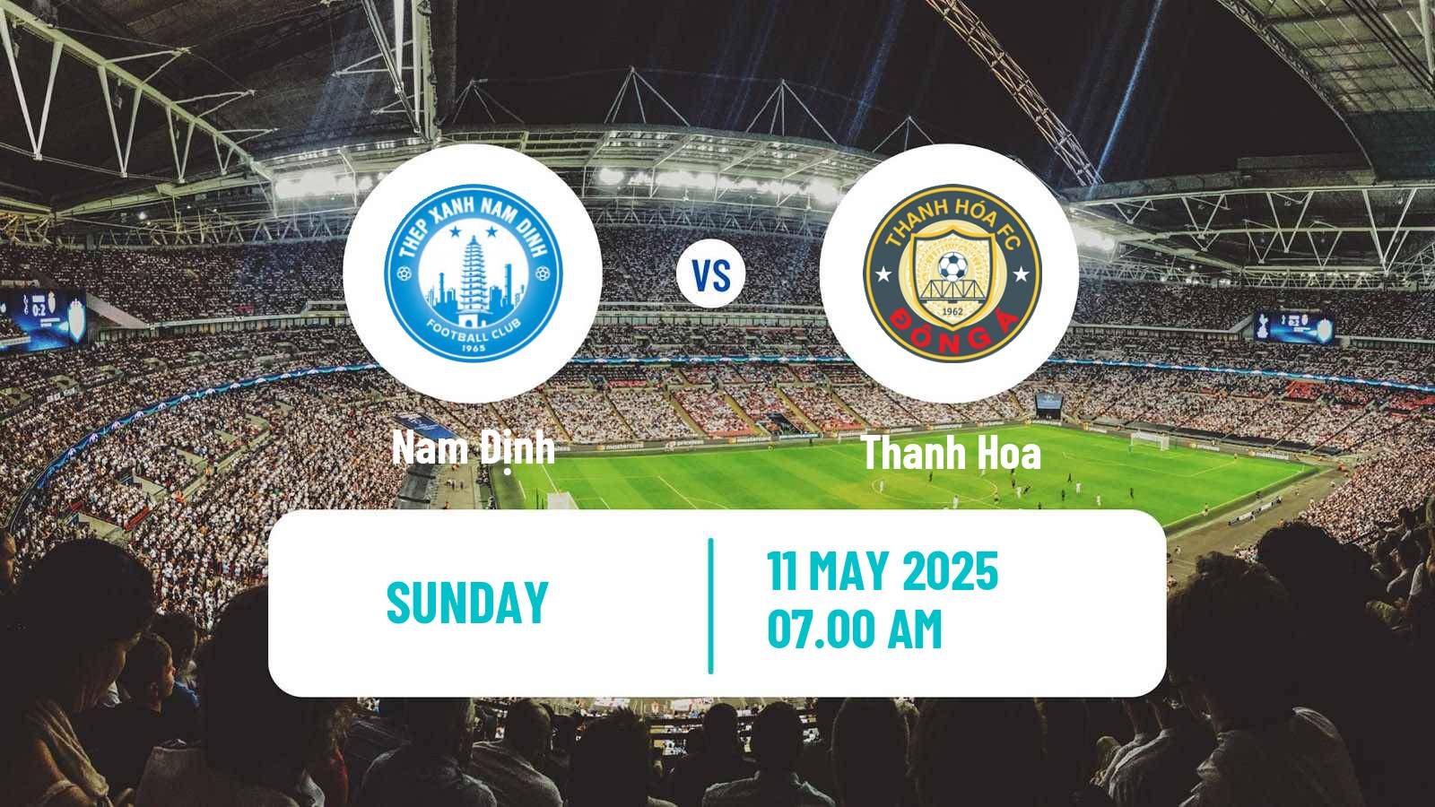 Soccer Vietnamese V League 1 Nam Định - Thanh Hoa