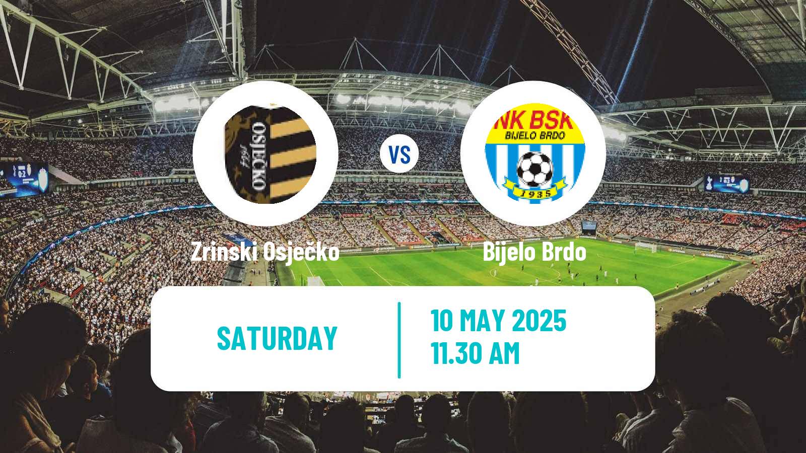 Soccer Croatian Prva NL Zrinski Osječko - Bijelo Brdo