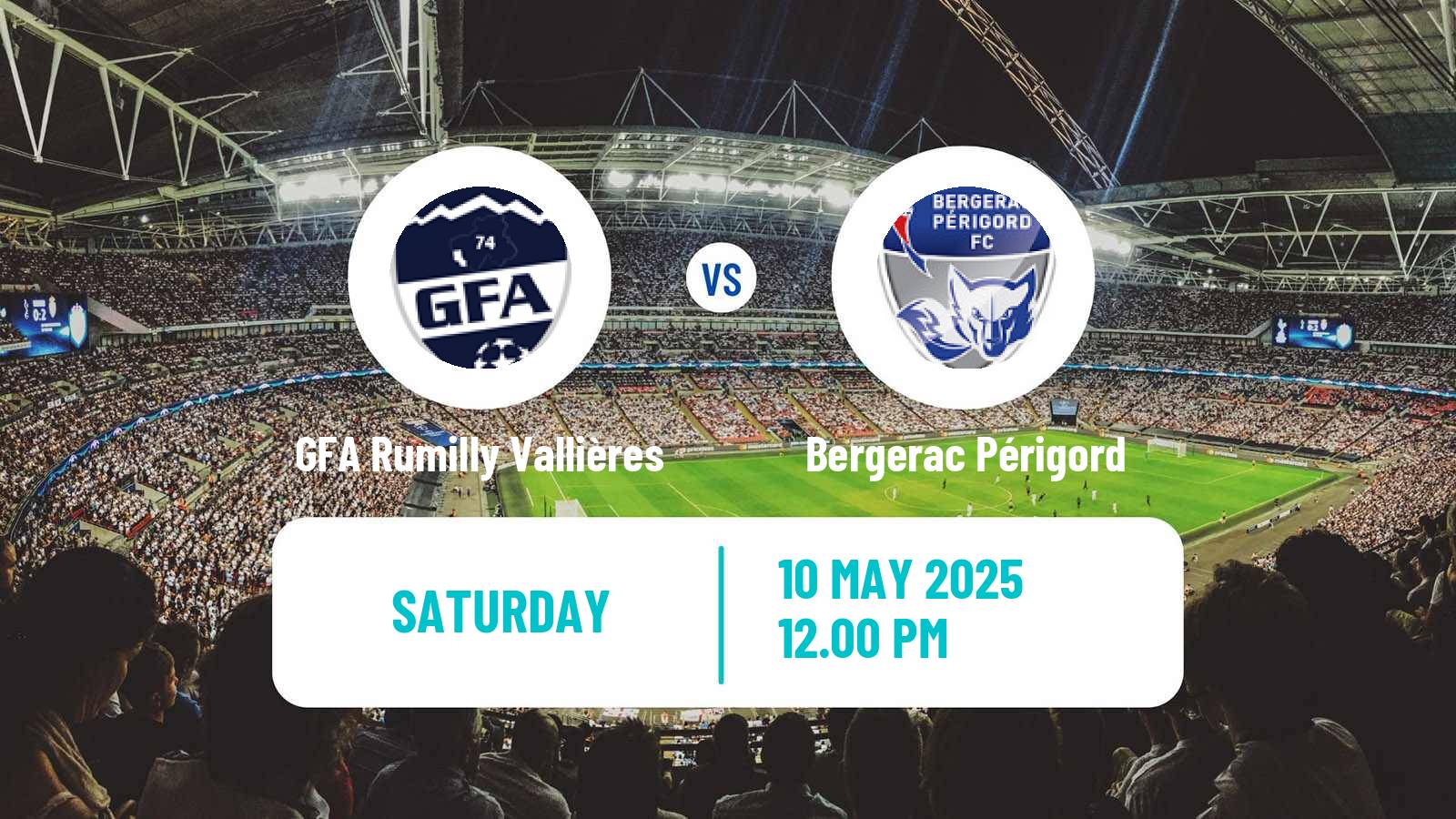 Soccer French National 2 - Group A GFA Rumilly Vallières - Bergerac Périgord