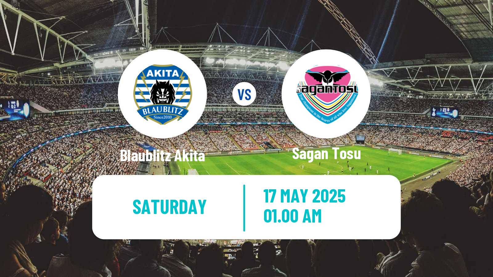 Soccer Japan J2 League Blaublitz Akita - Sagan Tosu
