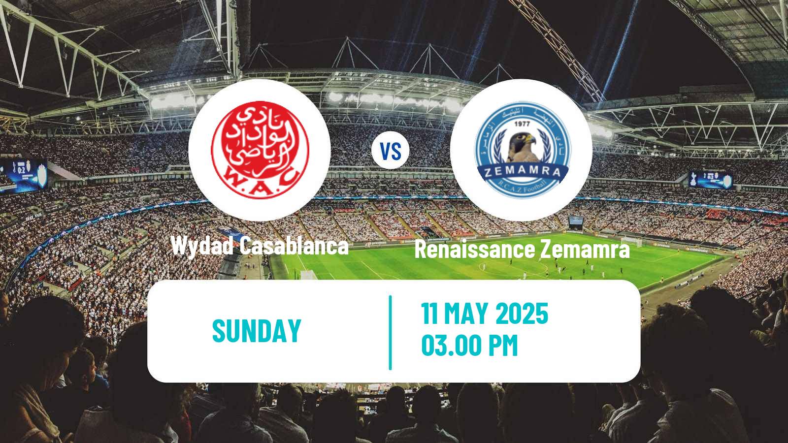 Soccer Moroccan Botola Wydad Casablanca - Renaissance Zemamra