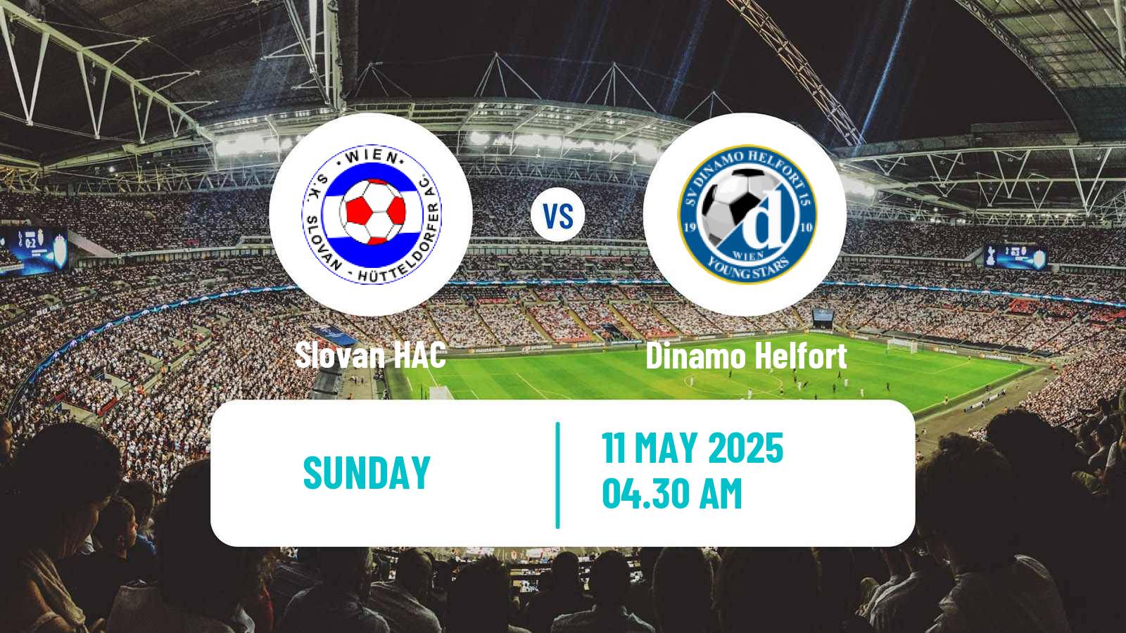 Soccer Austrian Landesliga Wien Slovan HAC - Dinamo Helfort