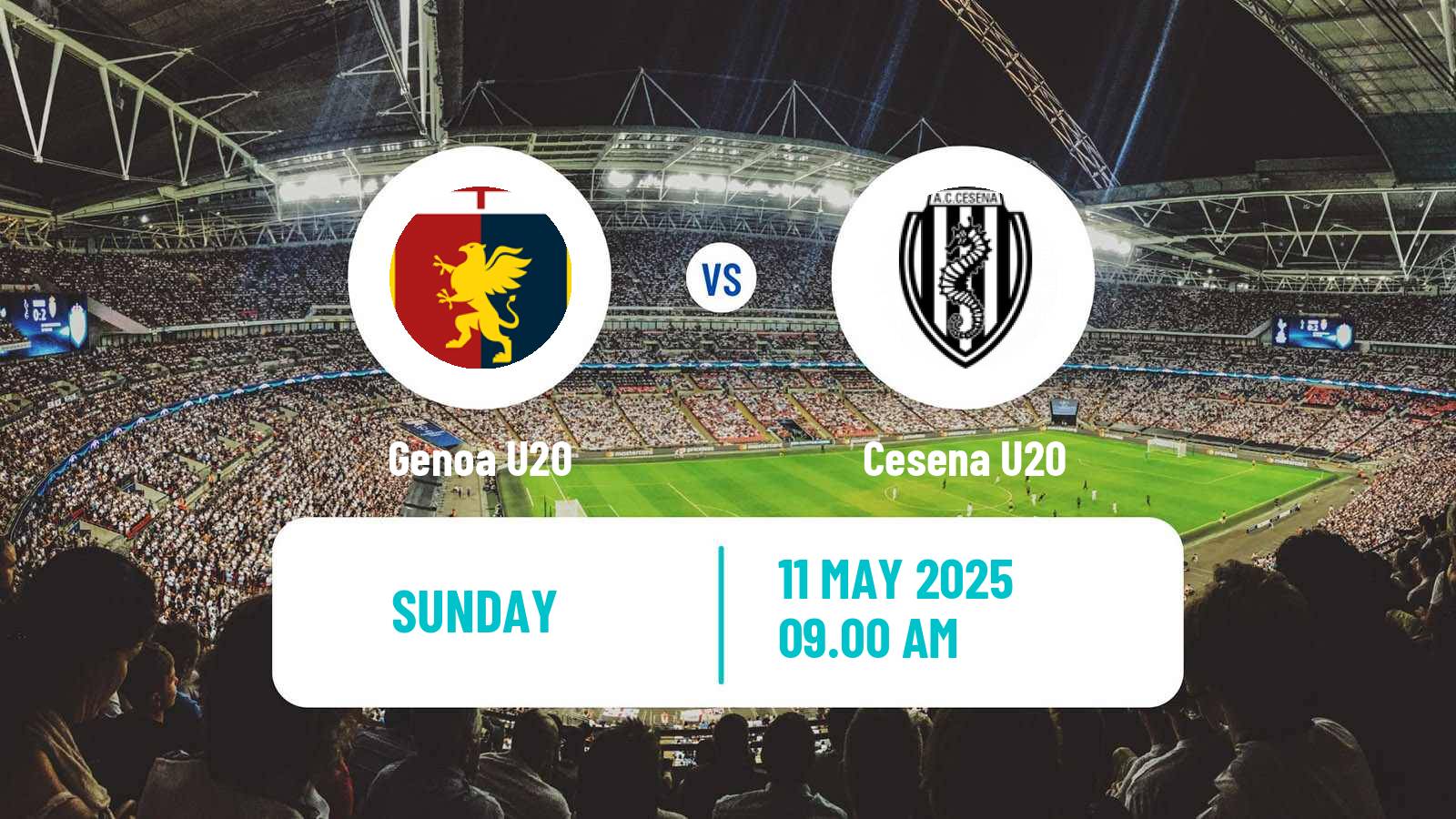 Soccer Italian Primavera 1 Genoa U20 - Cesena U20