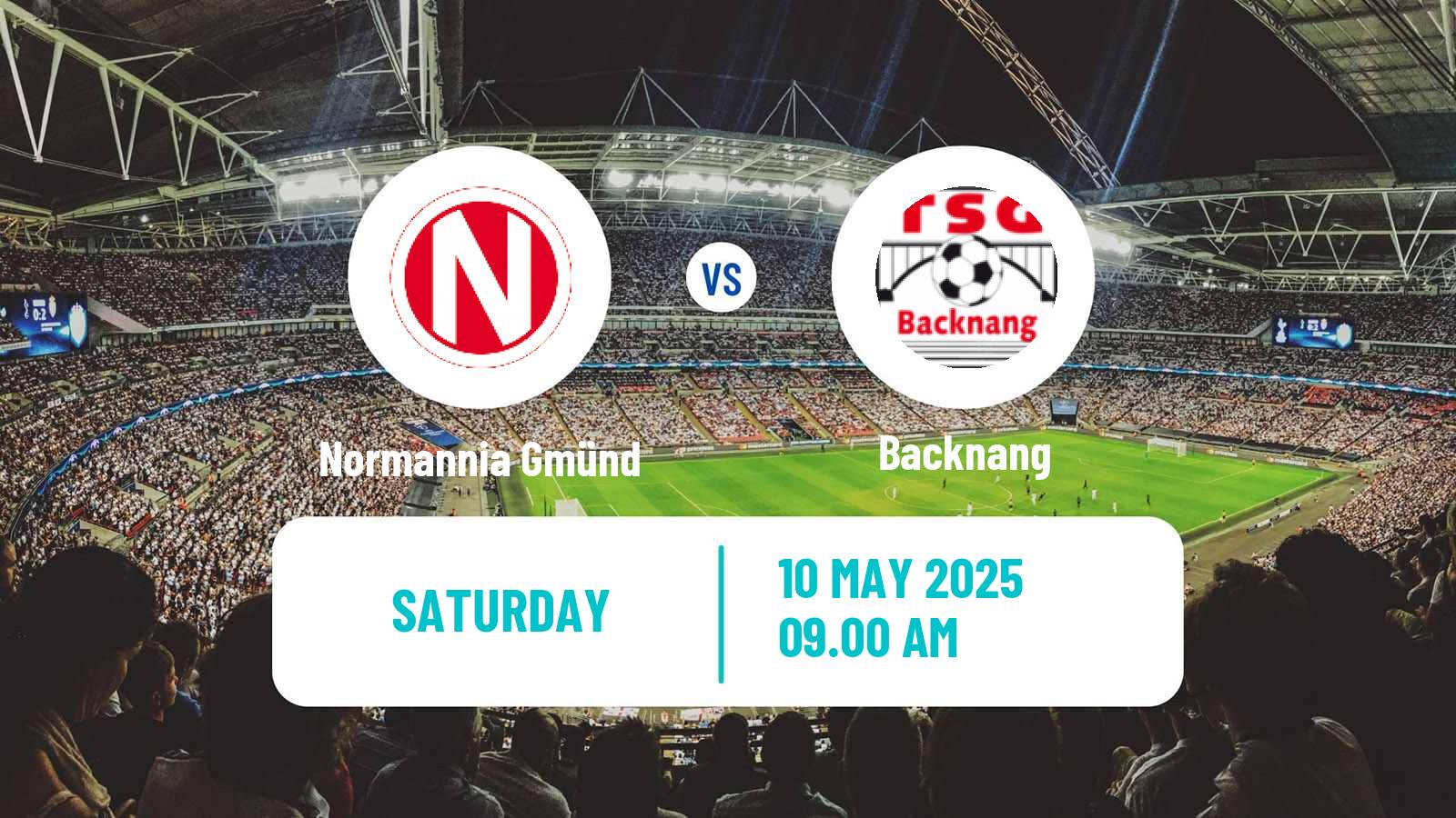 Soccer German Oberliga Baden-Württemberg Normannia Gmünd - Backnang