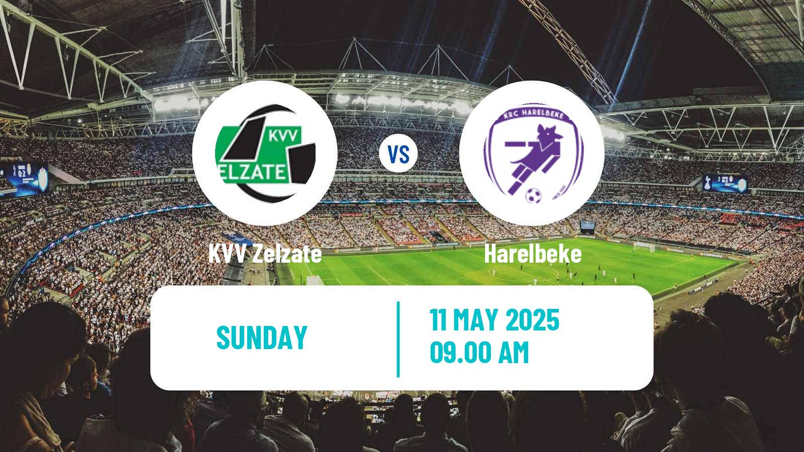 Soccer Belgian Second Amateur Division Group A Zelzate - Harelbeke