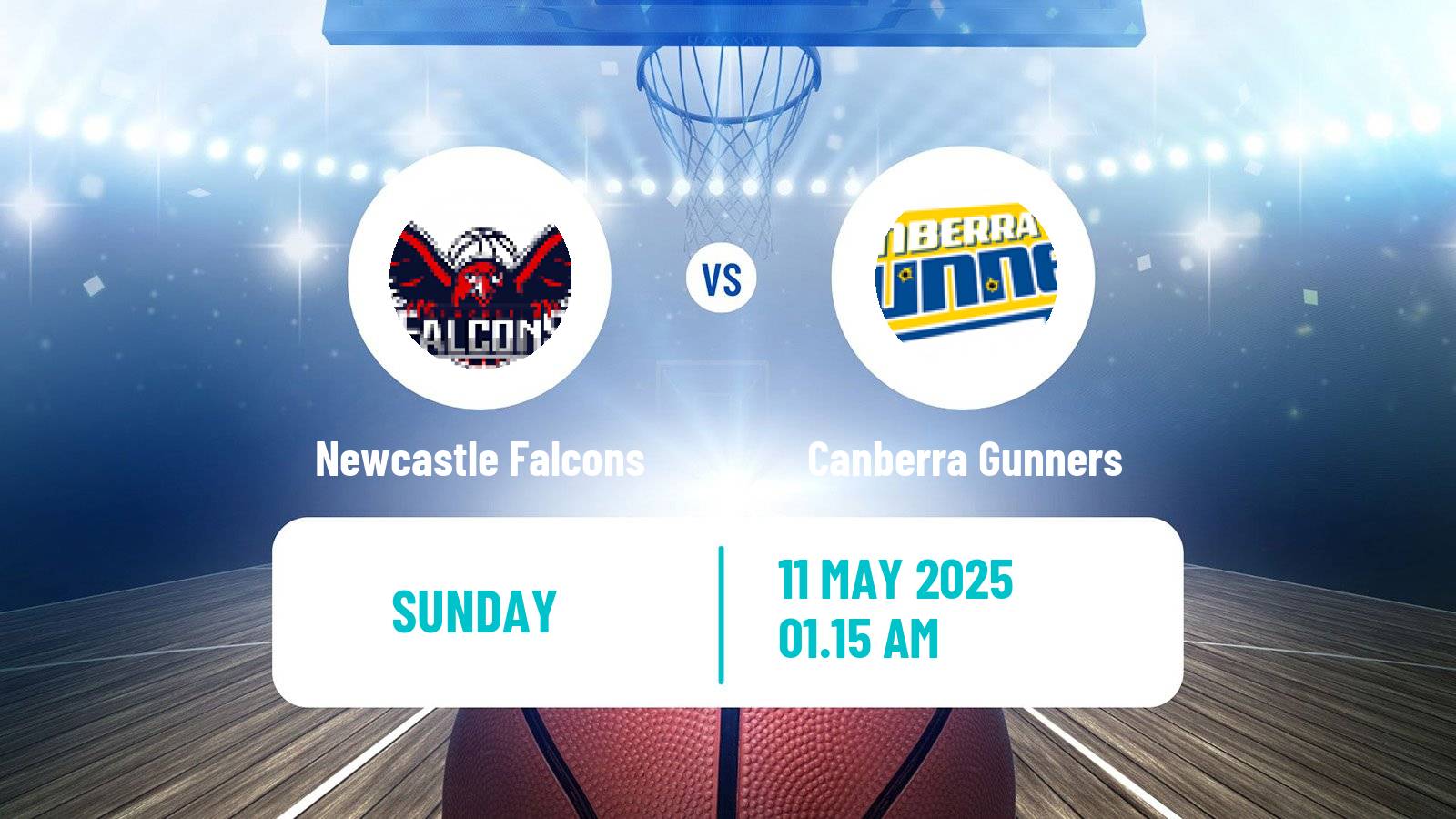 Basketball Australian NBL1 East Newcastle Falcons - Canberra Gunners