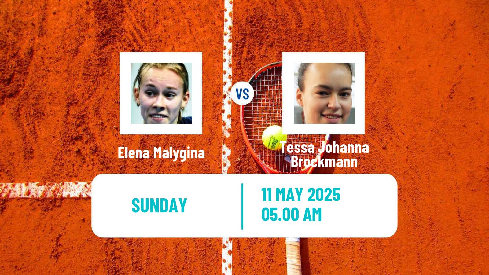 Tennis ITF W15 Kalmar Women Elena Malygina - Tessa Johanna Brockmann
