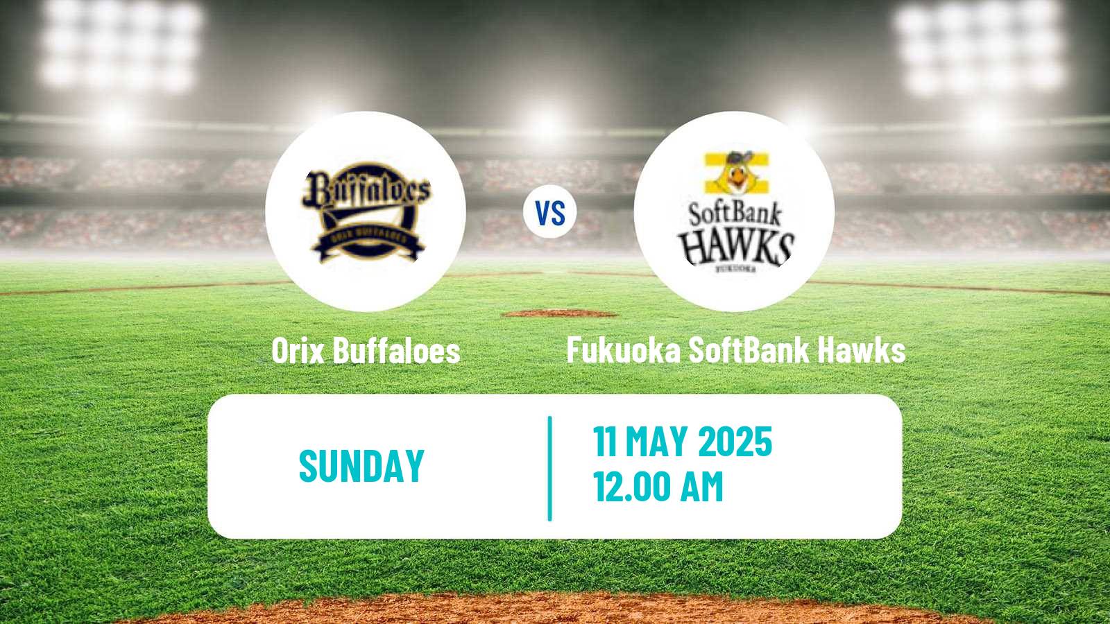 Baseball NPB Orix Buffaloes - Fukuoka SoftBank Hawks