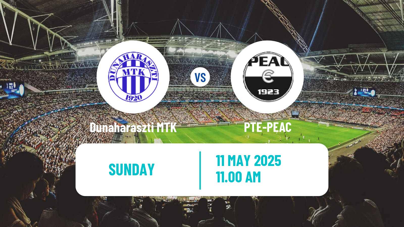 Soccer Hungarian NB III Southwest Dunaharaszti MTK - PTE-PEAC