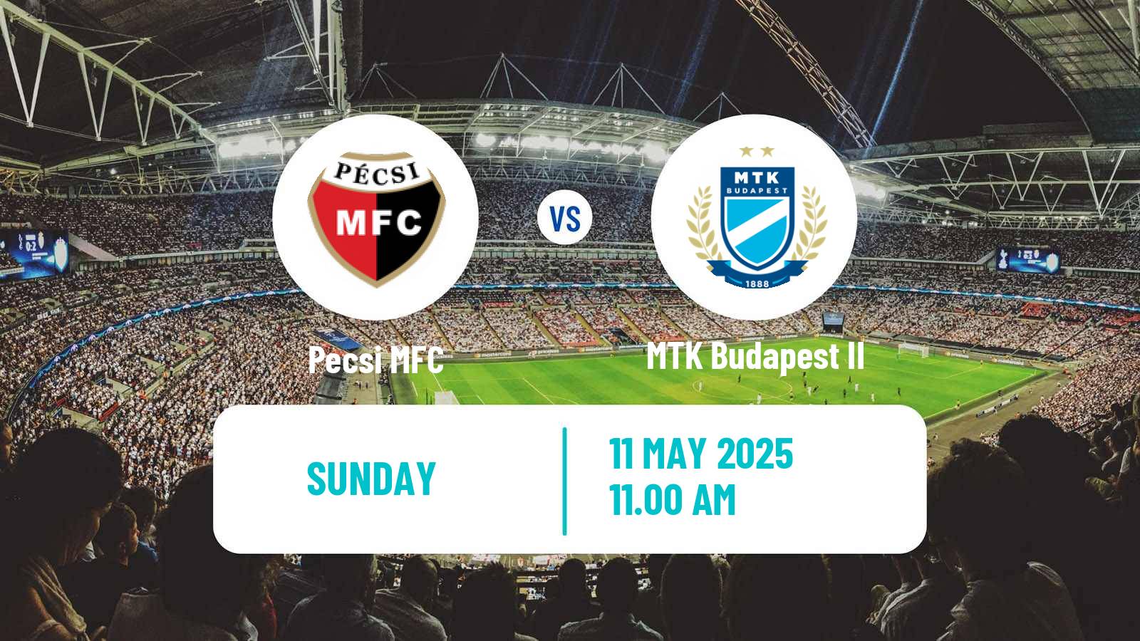 Soccer Hungarian NB III Southwest Pecsi - MTK Budapest II