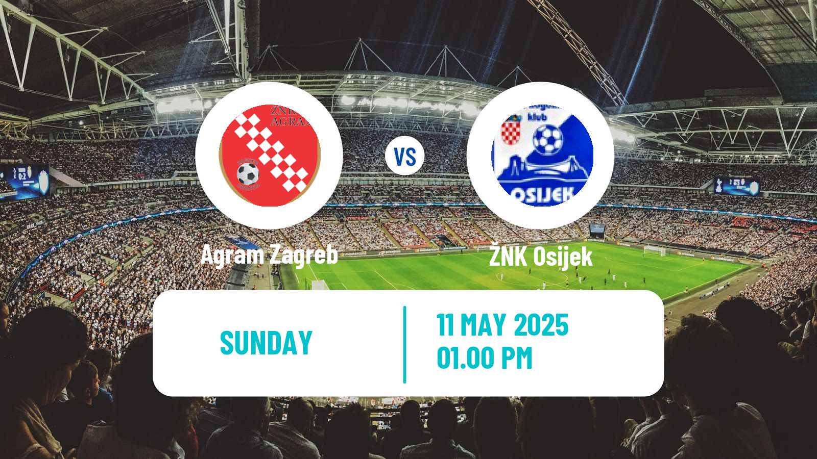 Soccer Croatian 1 HNL Women Agram Zagreb - Osijek