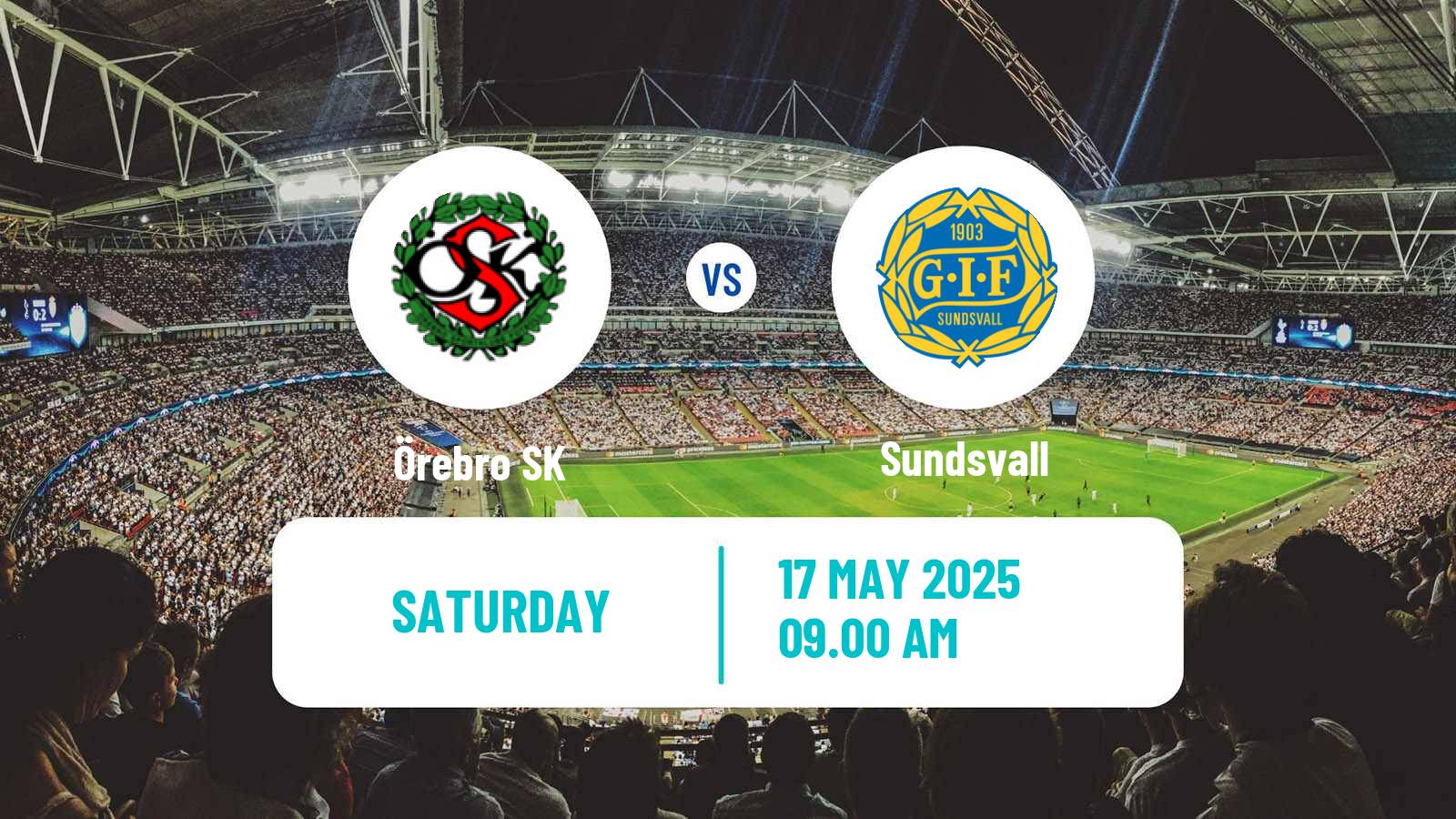 Soccer Swedish Superettan Örebro - Sundsvall