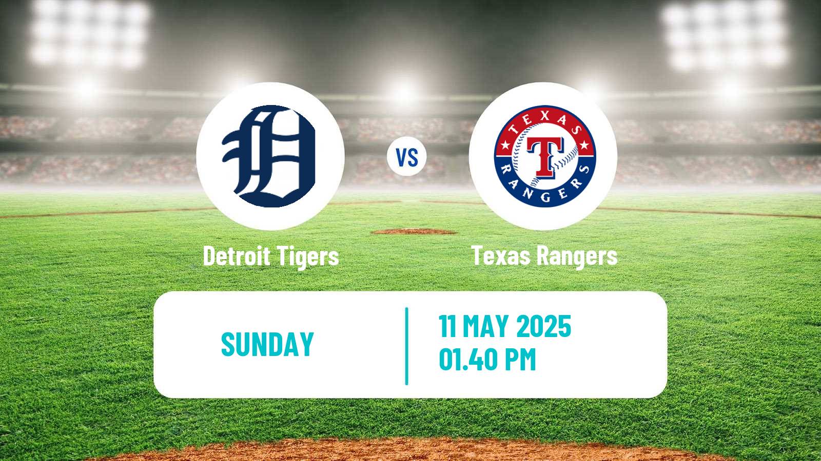 Baseball MLB Detroit Tigers - Texas Rangers