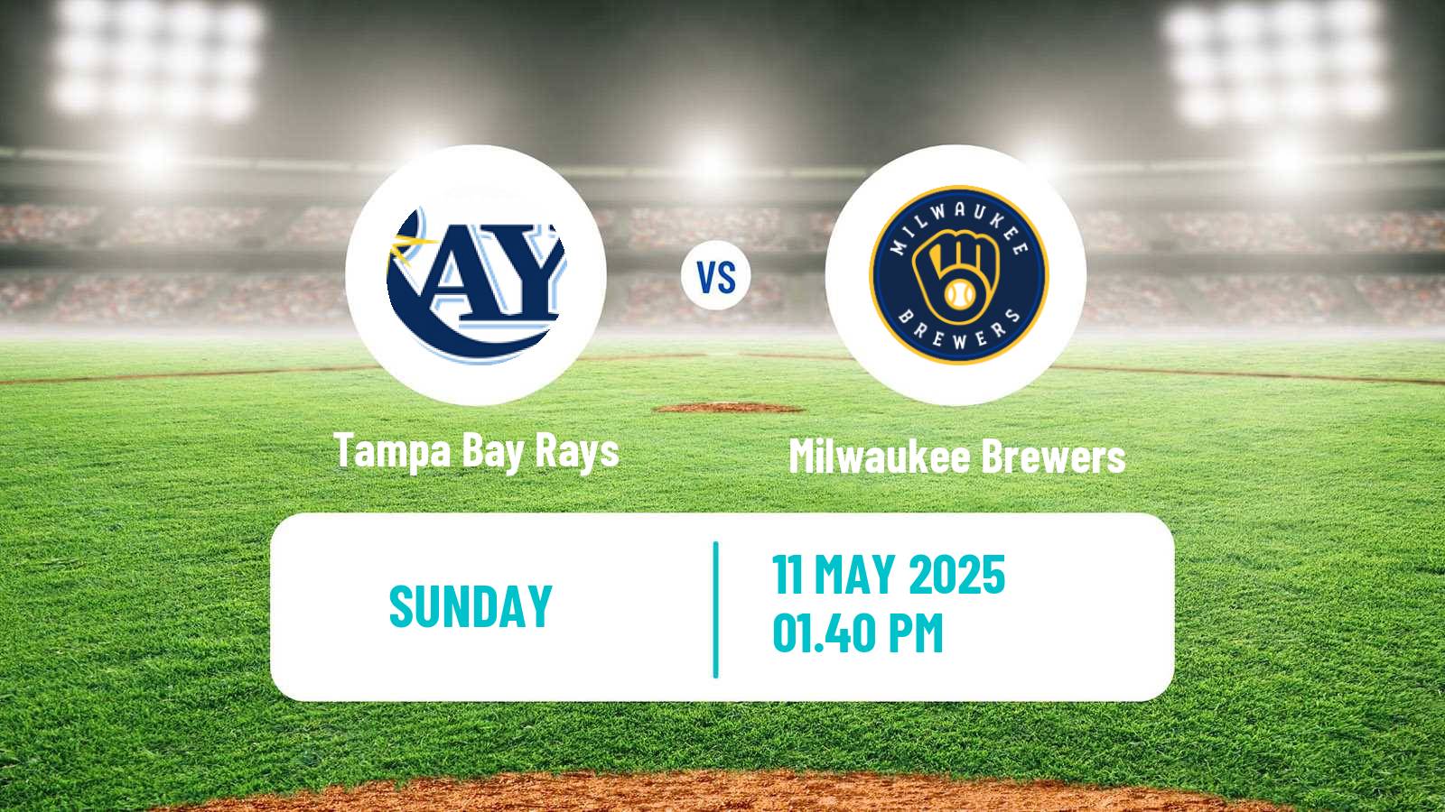 Baseball MLB Tampa Bay Rays - Milwaukee Brewers