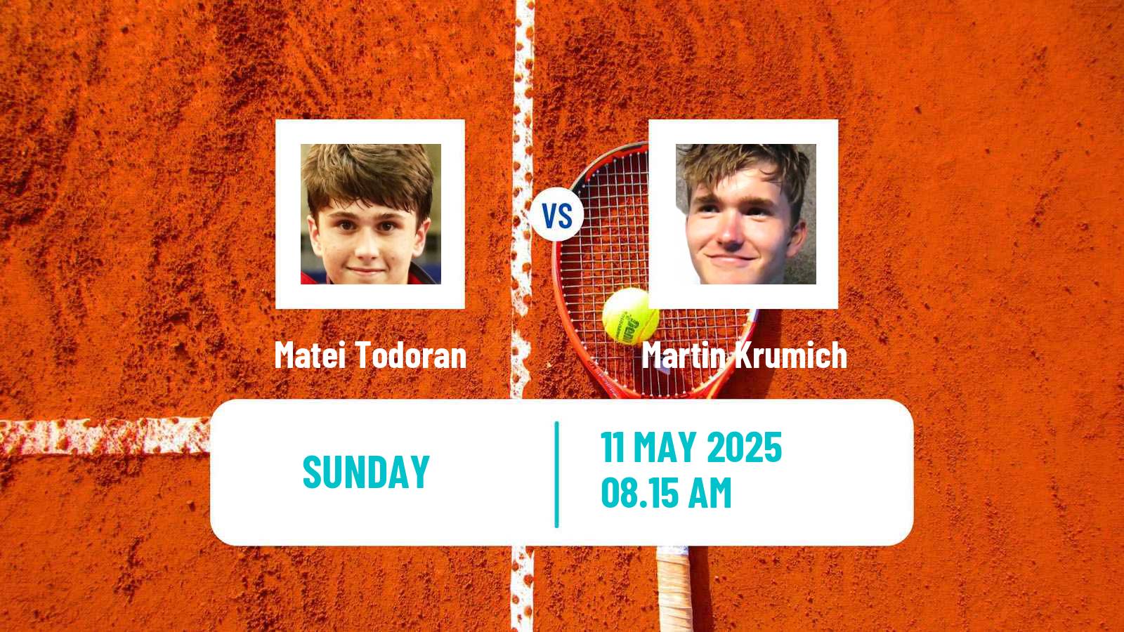 Tennis Zagreb Challenger Men Matei Todoran - Martin Krumich