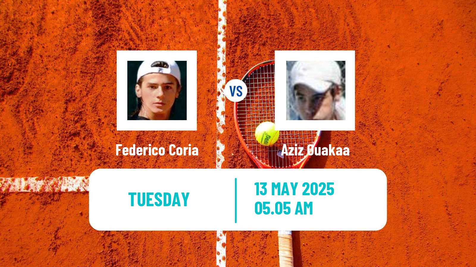 Tennis Tunis Challenger Men Federico Coria - Aziz Ouakaa